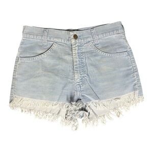 Levi’s White Tab 60s/70s Baby Blue Corduroy Cut-Off Shorts